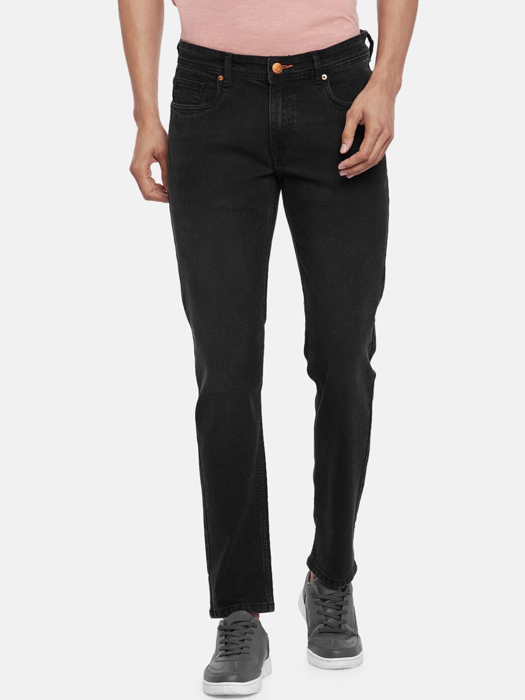 

People Men Black Slim Fit Low-Rise Jeans