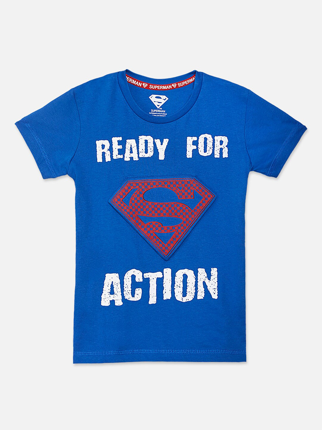 

Kids Ville Boys Blue Superman Printed T-shirt