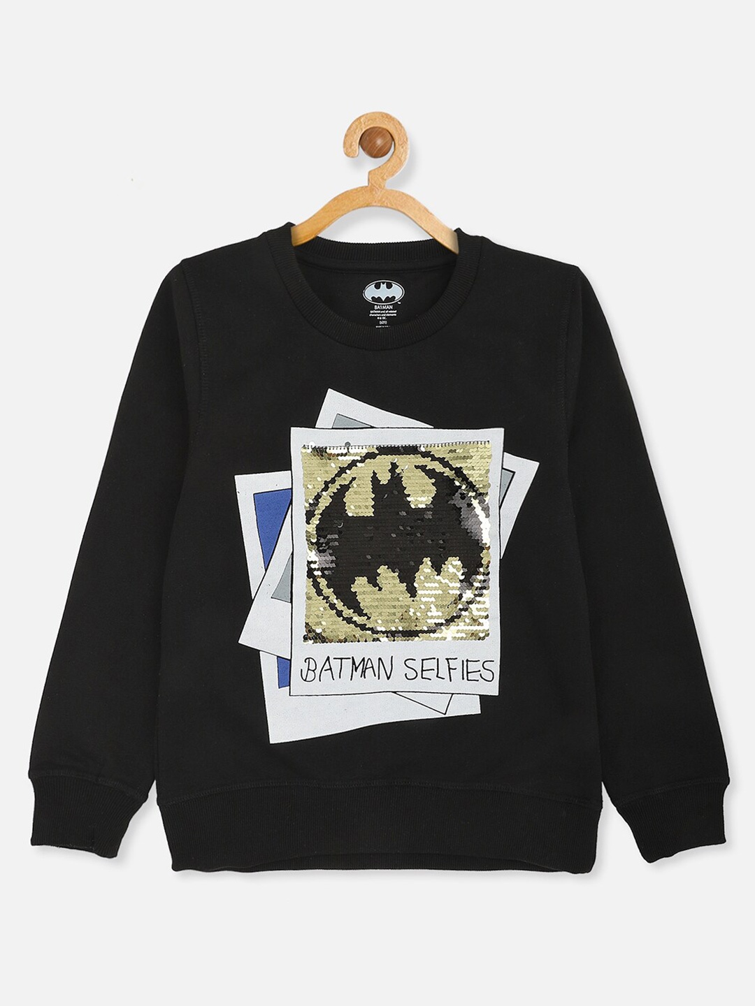 

Kids Ville Boys Black Batman Printed Sweatshirt