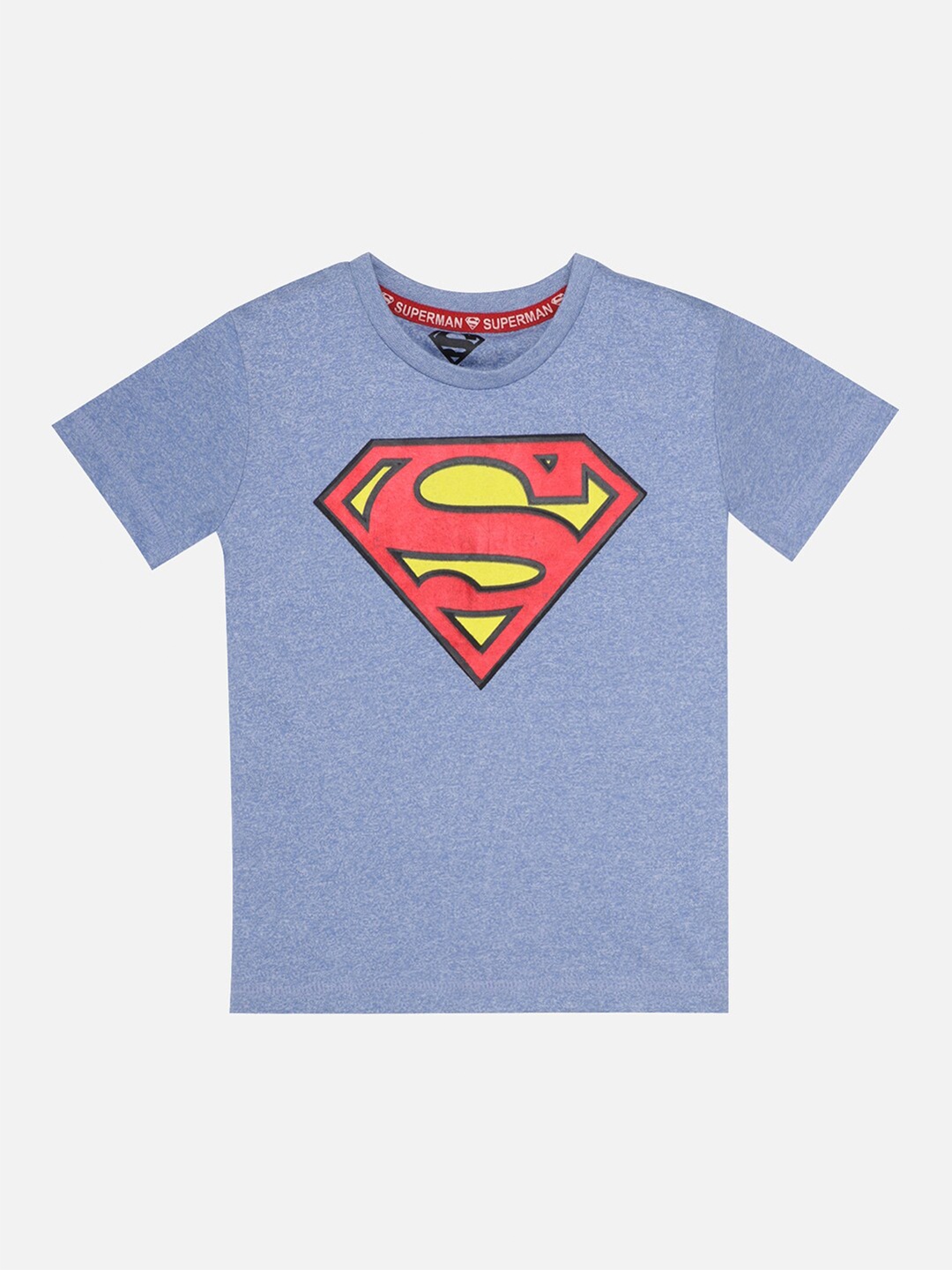 

Kids Ville Boys Blue Superman Printed T-shirt