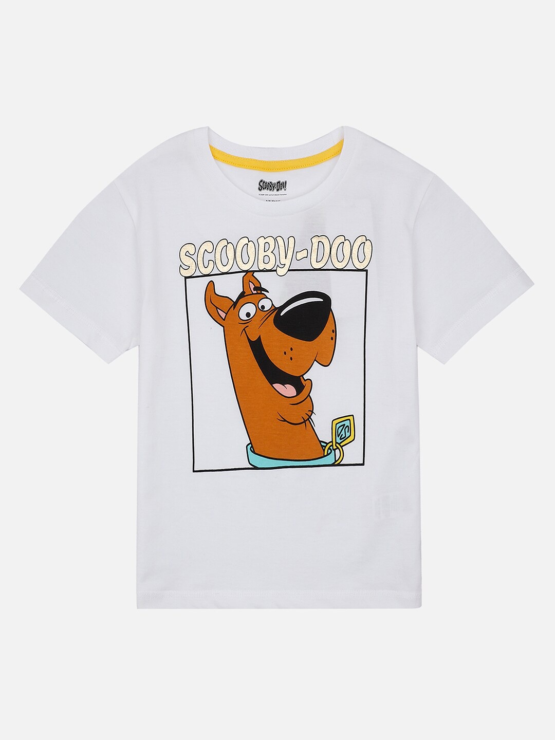 

Kids Ville Boys White Scooby Doo Printed Pure Cotton T-shirt