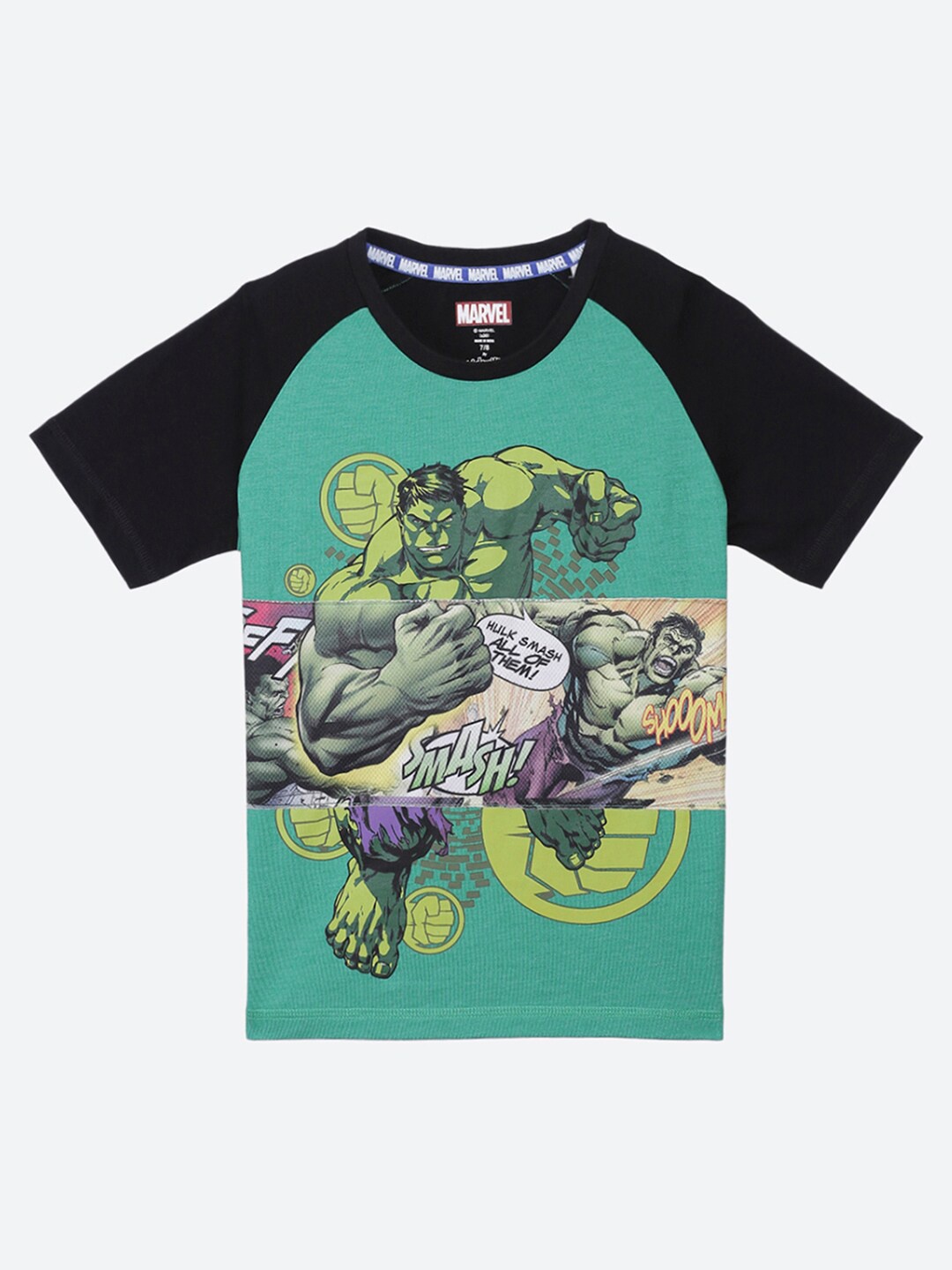 

Kids Ville Boys Green Hulk Printed Pure Cotton T-shirt