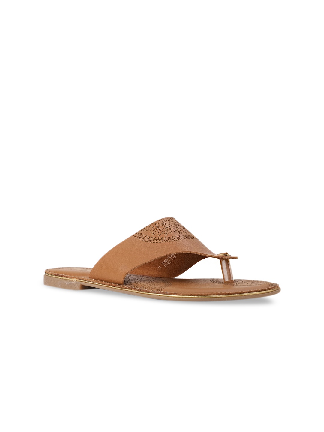 

Bata Women Tan Open Toe Flats