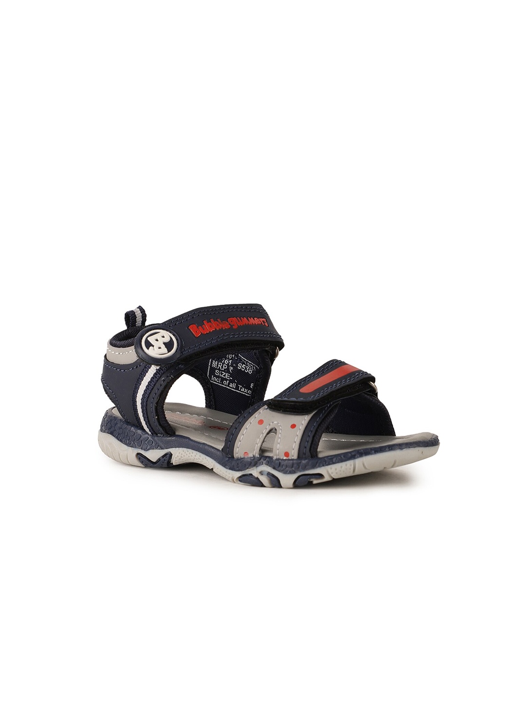 

Bubblegummers Boys Blue & Beige Printed Sports Sandals