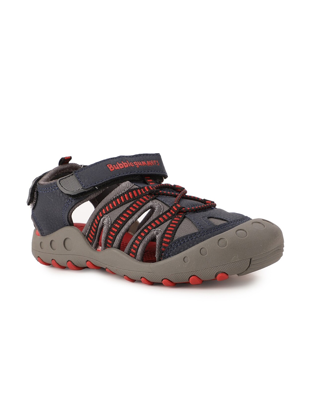 

Bubblegummers Boys Navy Blue & Red Fisherman Sandals