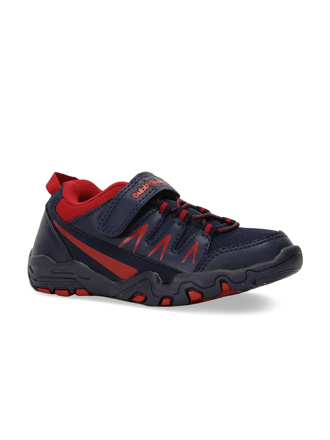 

Bubblegummers Boys Navy Blue Woven Design Sneakers