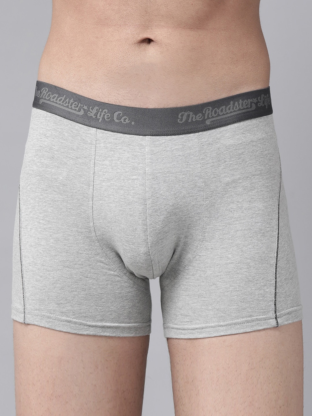 

The Roadster Lifestyle Co Men Grey Solid Trunks RD-1PP-SD-TR