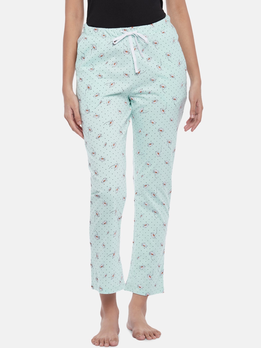 

Dreamz by Pantaloons Woman Blue Printed Lounge Pants