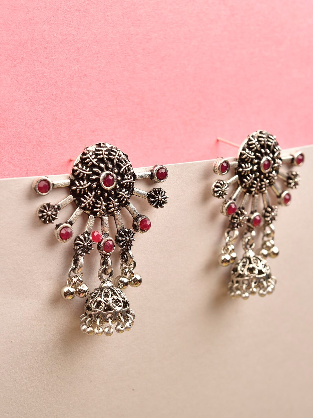 

Indi INSIDE Silver-Toned Contemporary Ear Cuff Earrings