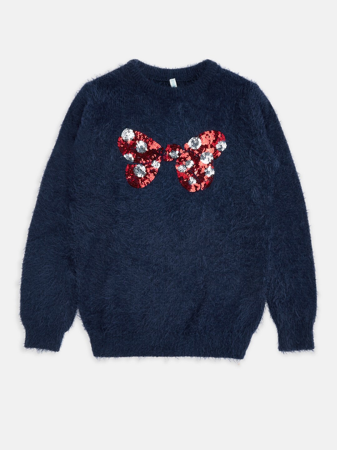 

Pantaloons Junior Girls Navy Blue Pullover with Embellished Detail