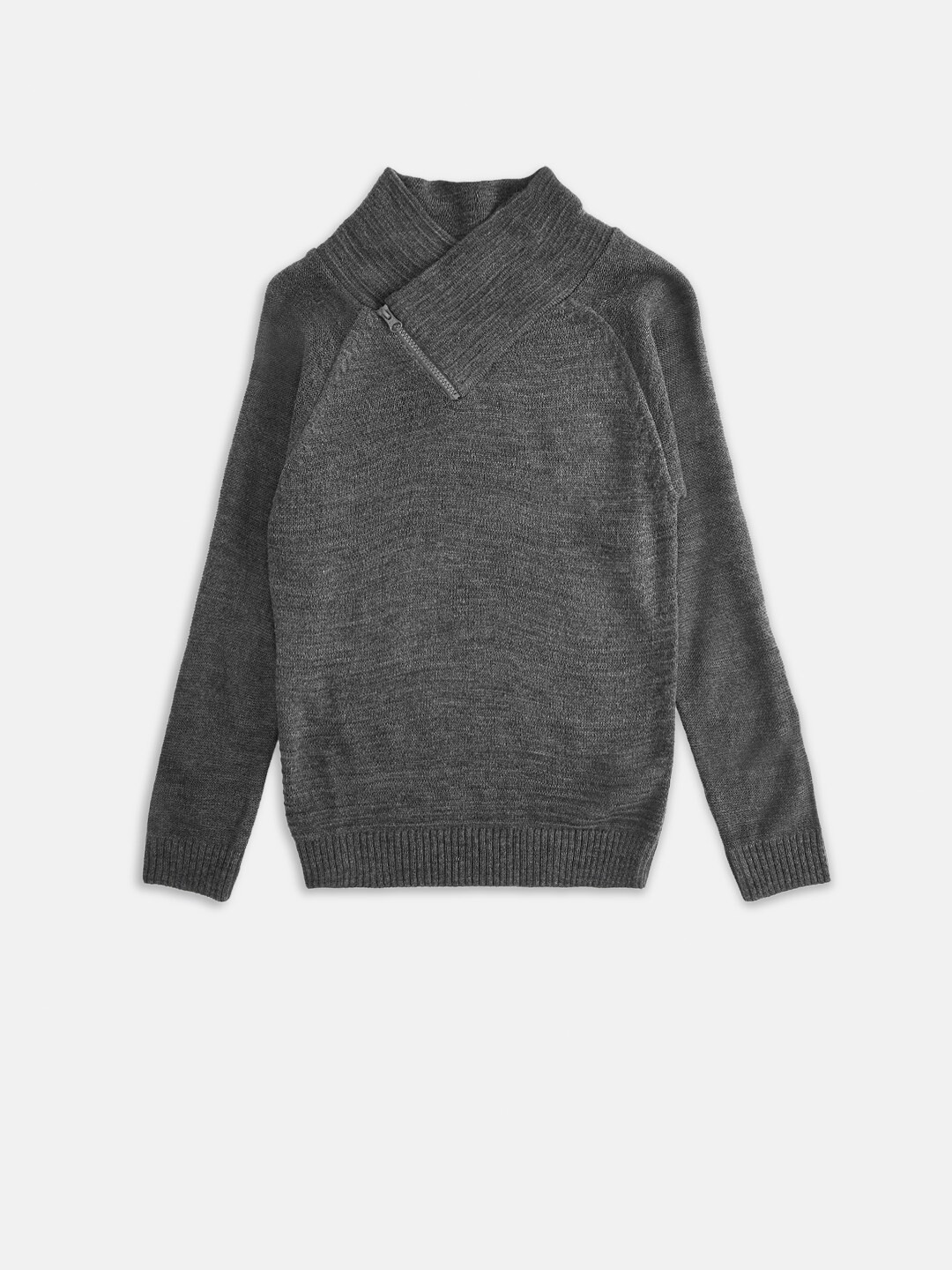 

Pantaloons Junior Boys Grey Pure Cotton Pullover