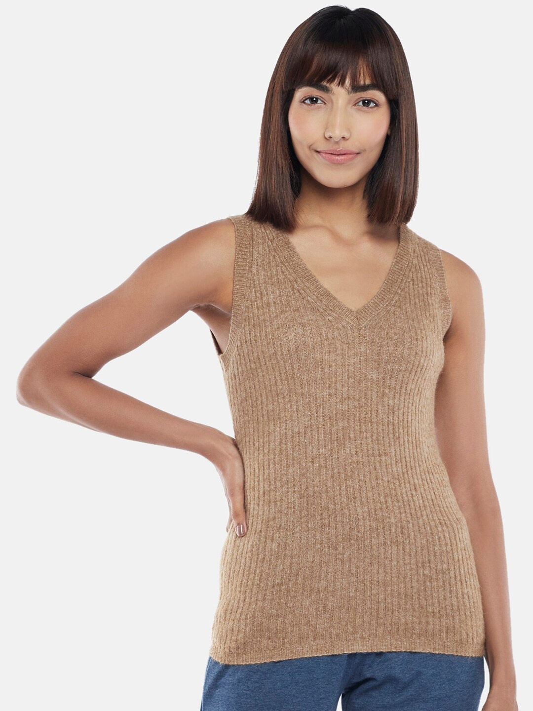 

Dreamz by Pantaloons Women Brown Sweatshirt