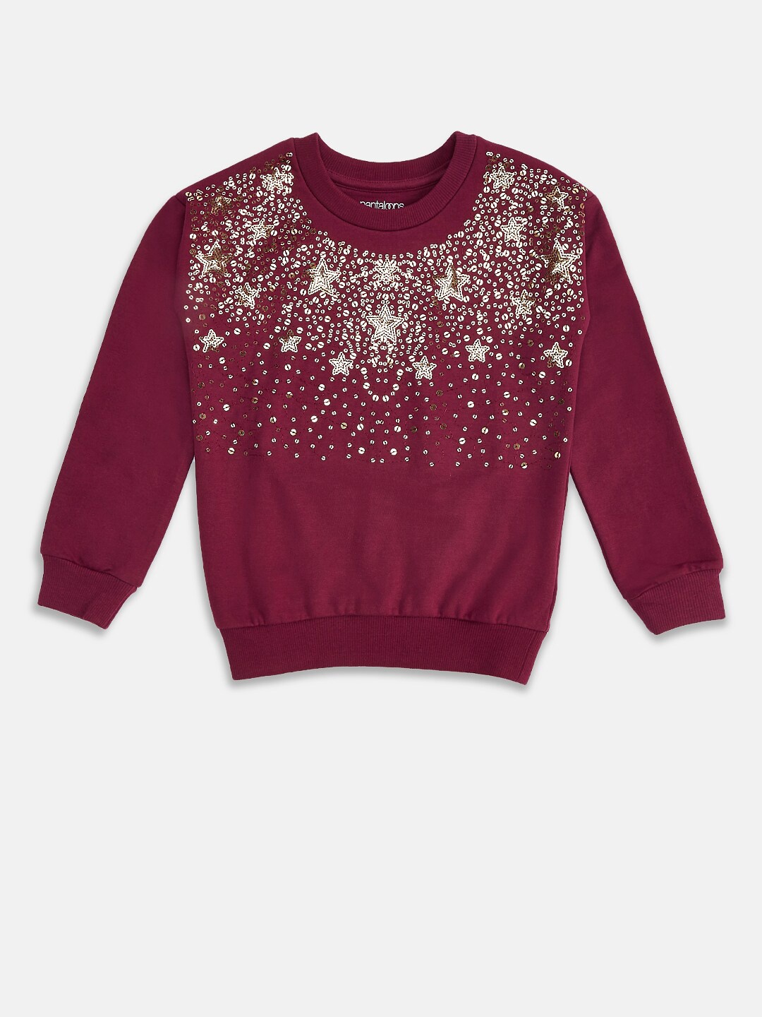 

Pantaloons Junior Girls Maroon Printed Sweatshirt