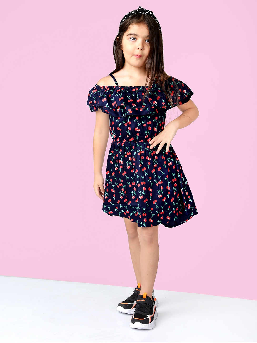 

Naughty Ninos Navy Blue Floral Mini Dress