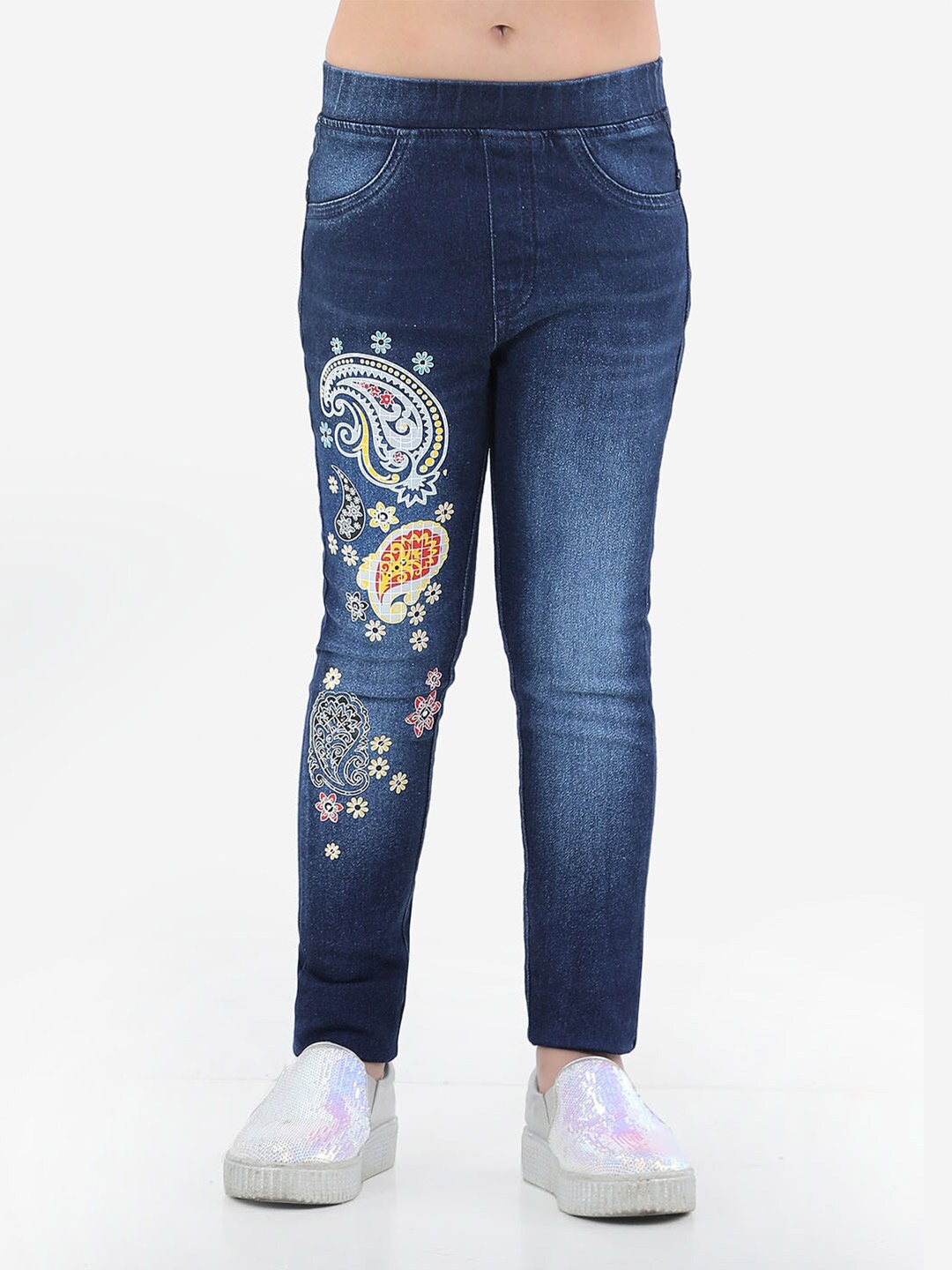 

Naughty Ninos Girls Blue Light Fade Printed Jeans