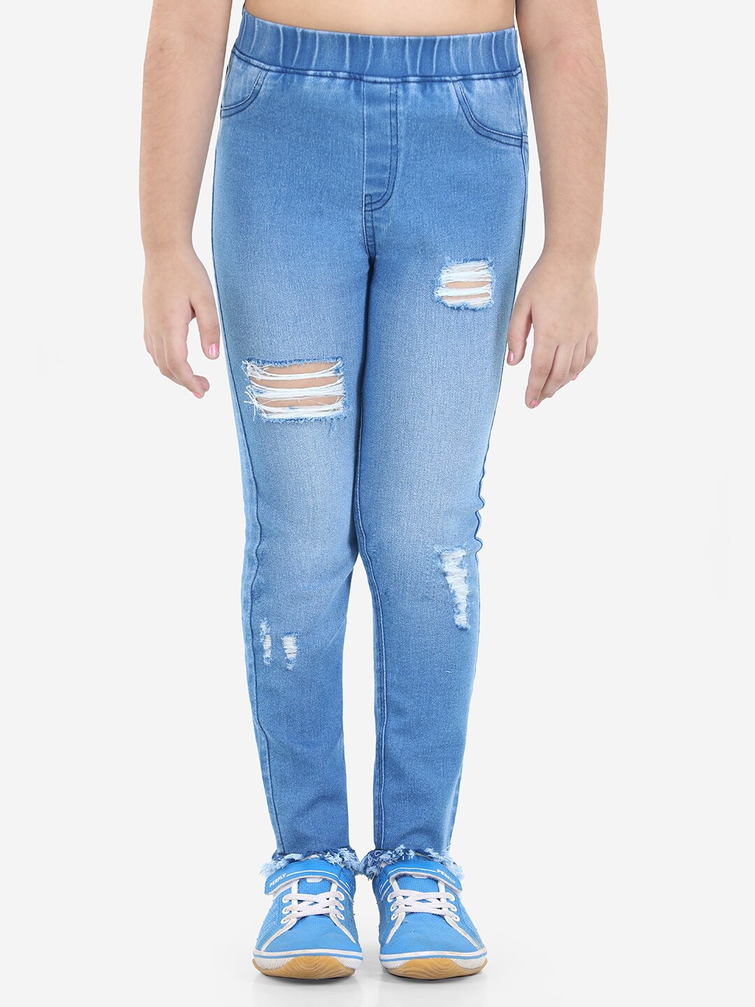 

Naughty Ninos Girls Blue Mildly Distressed Light Fade Jeans