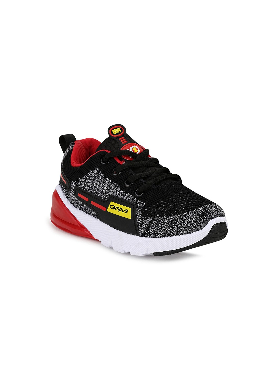 

Campus Unisex Kids Black & Grey Mesh Running Shoes