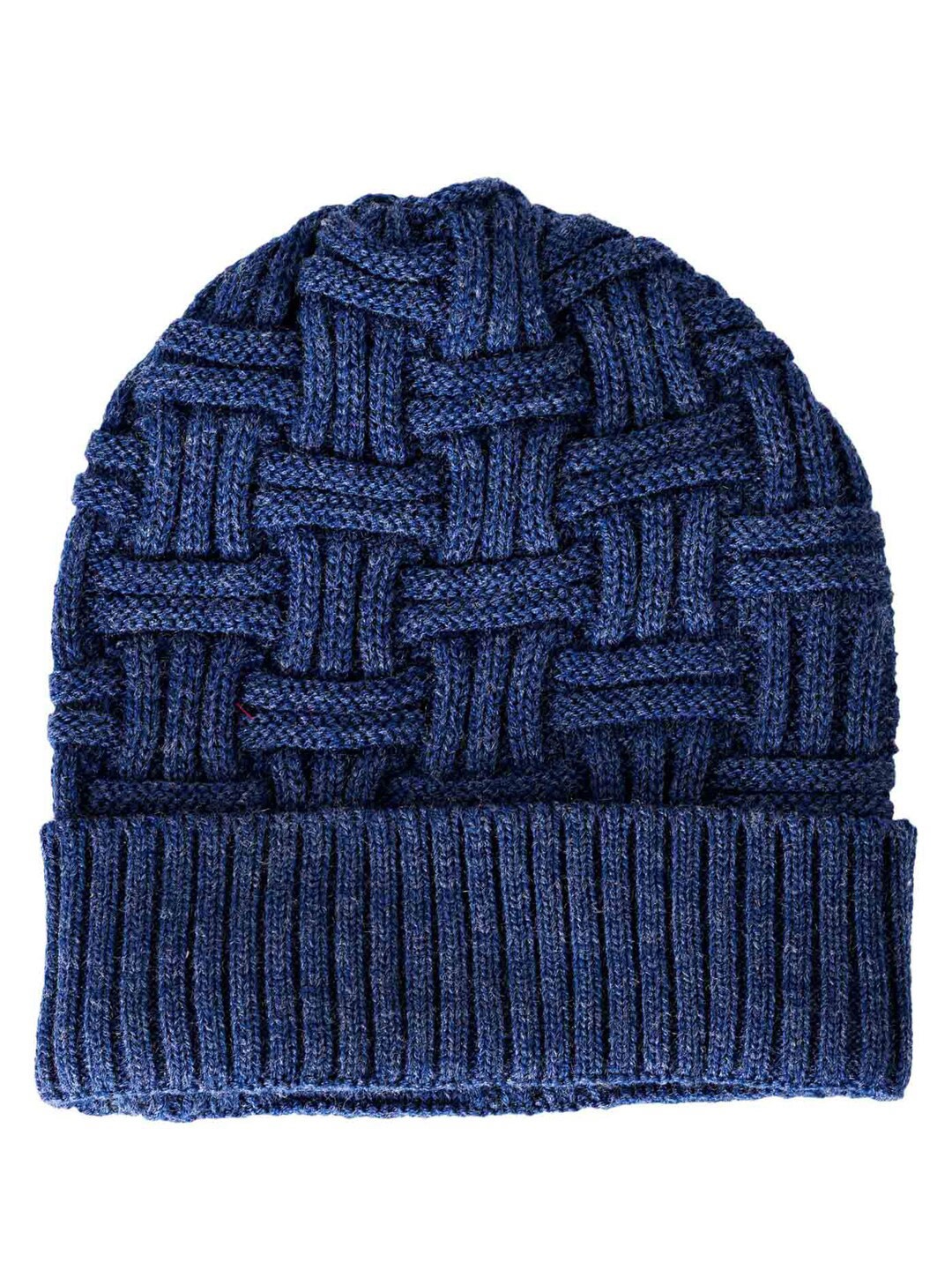 

Bharatasya Set Of 2 Men Blue & Brown Beanie