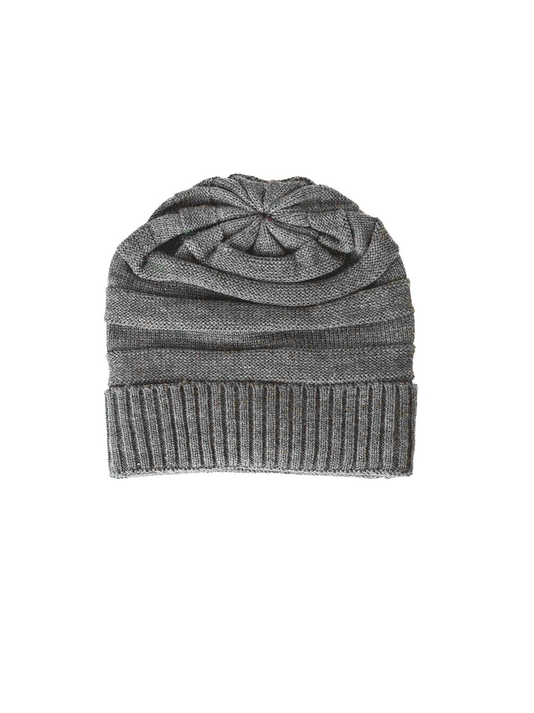 

Bharatasya Men Grey Knitted Beanie