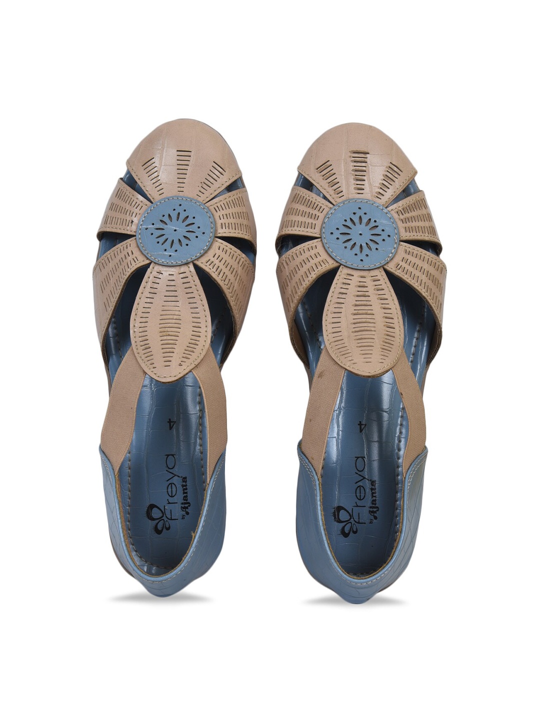

Ajanta Women Brown Ballerinas with Laser Cuts Flats