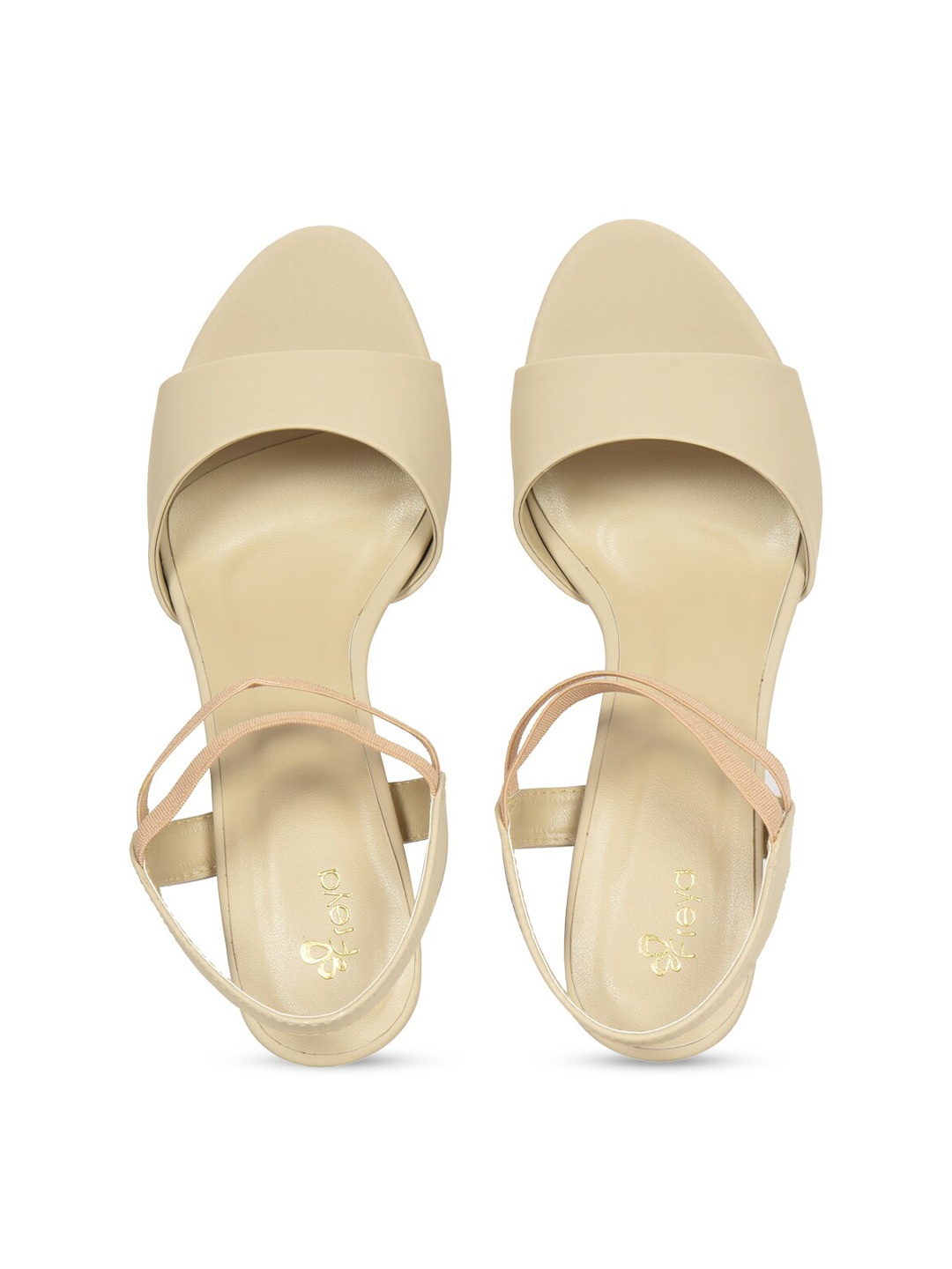 

Ajanta Cream-Coloured Solid Kitten Heel Sandals