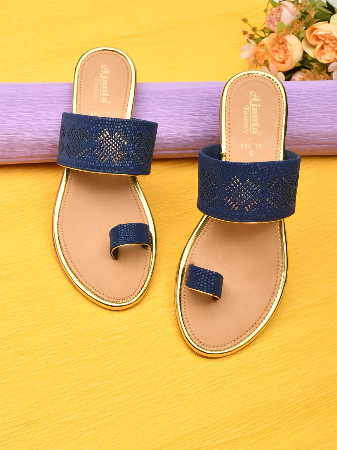 

Ajanta Women Blue One Toe Flats