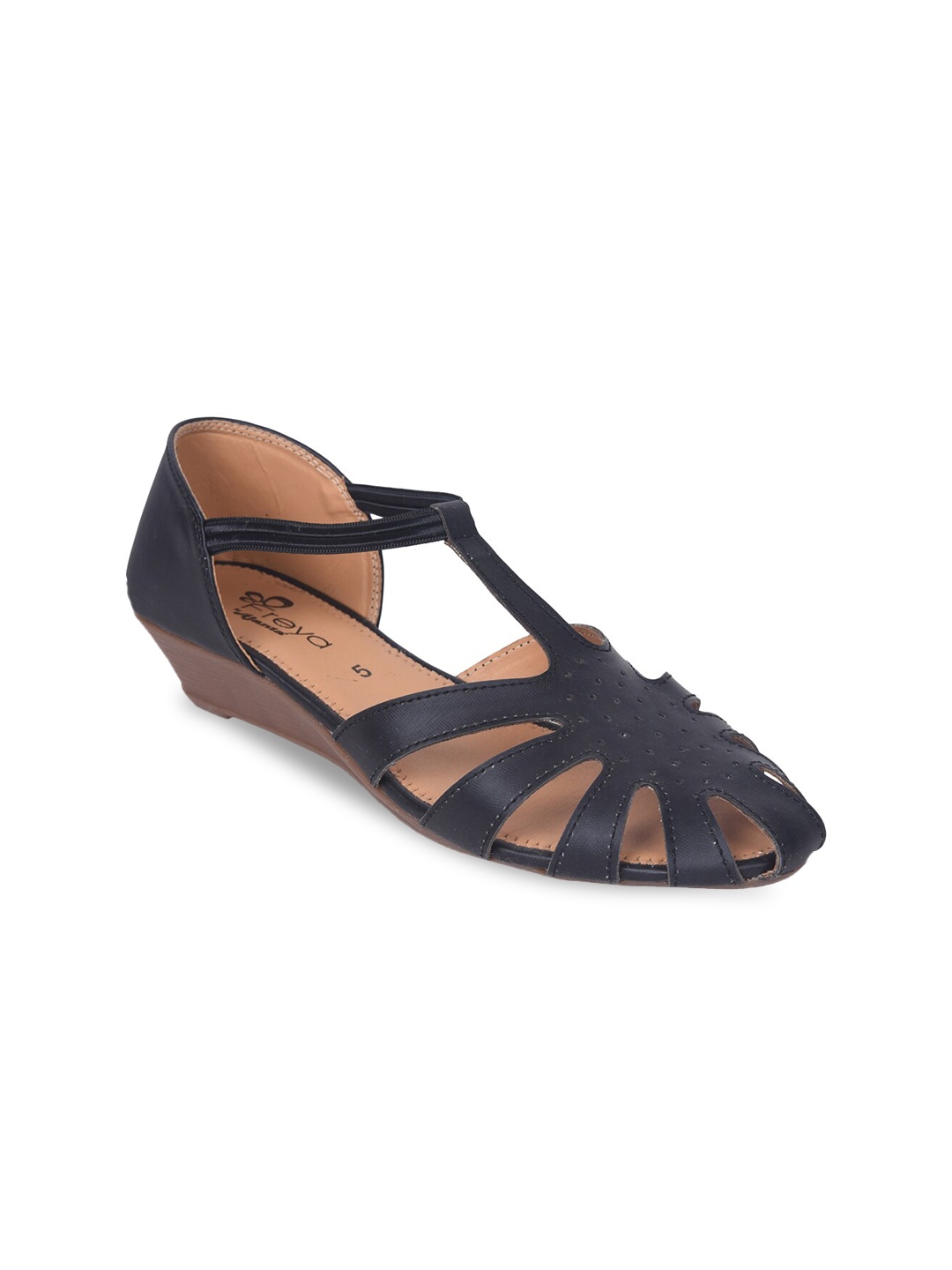 

Ajanta Women Black Embellished Open Toe Flats