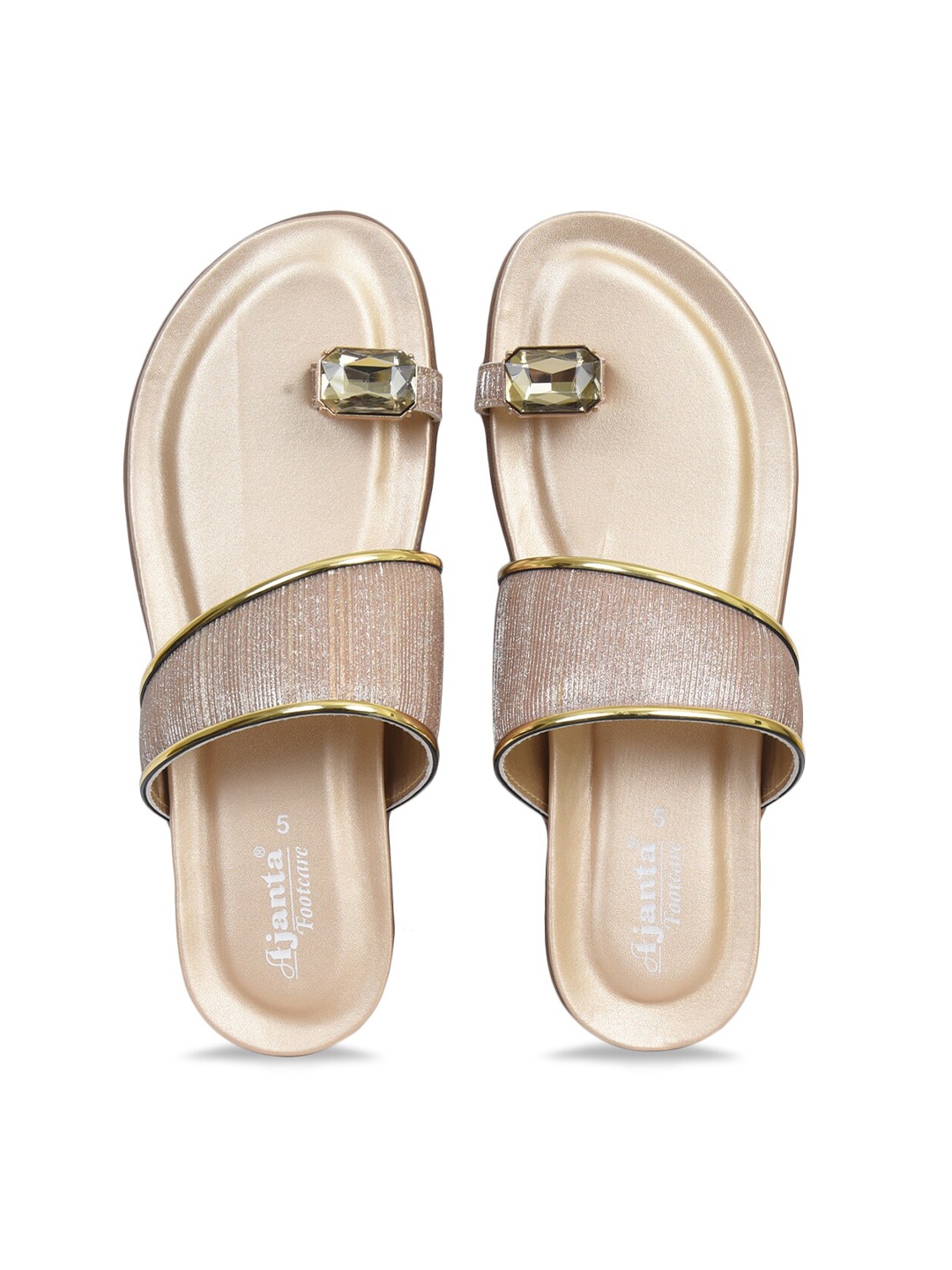 

Ajanta Women Gold-Toned One Toe Flats