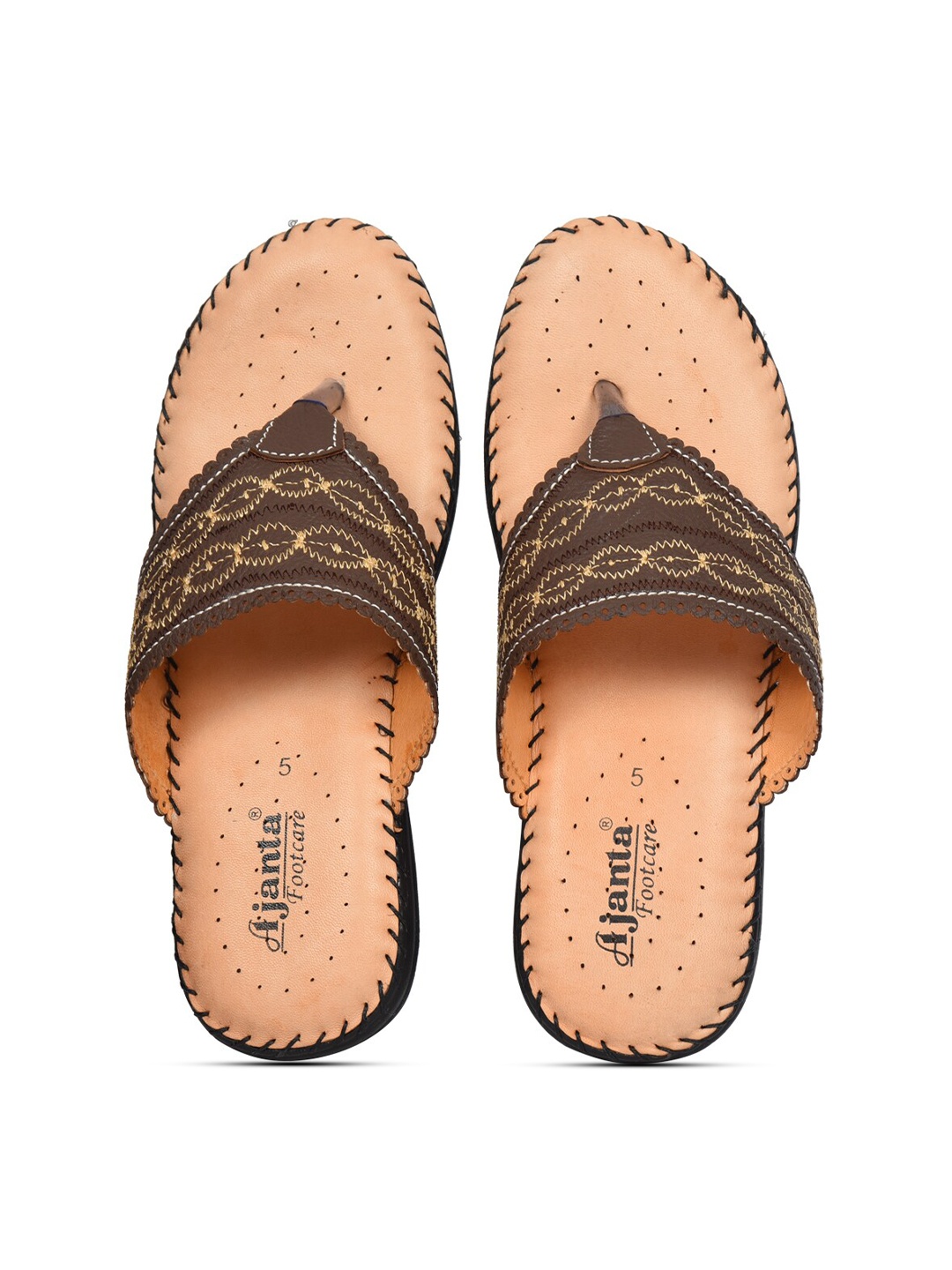 

Ajanta Women Brown Open Toe Flats