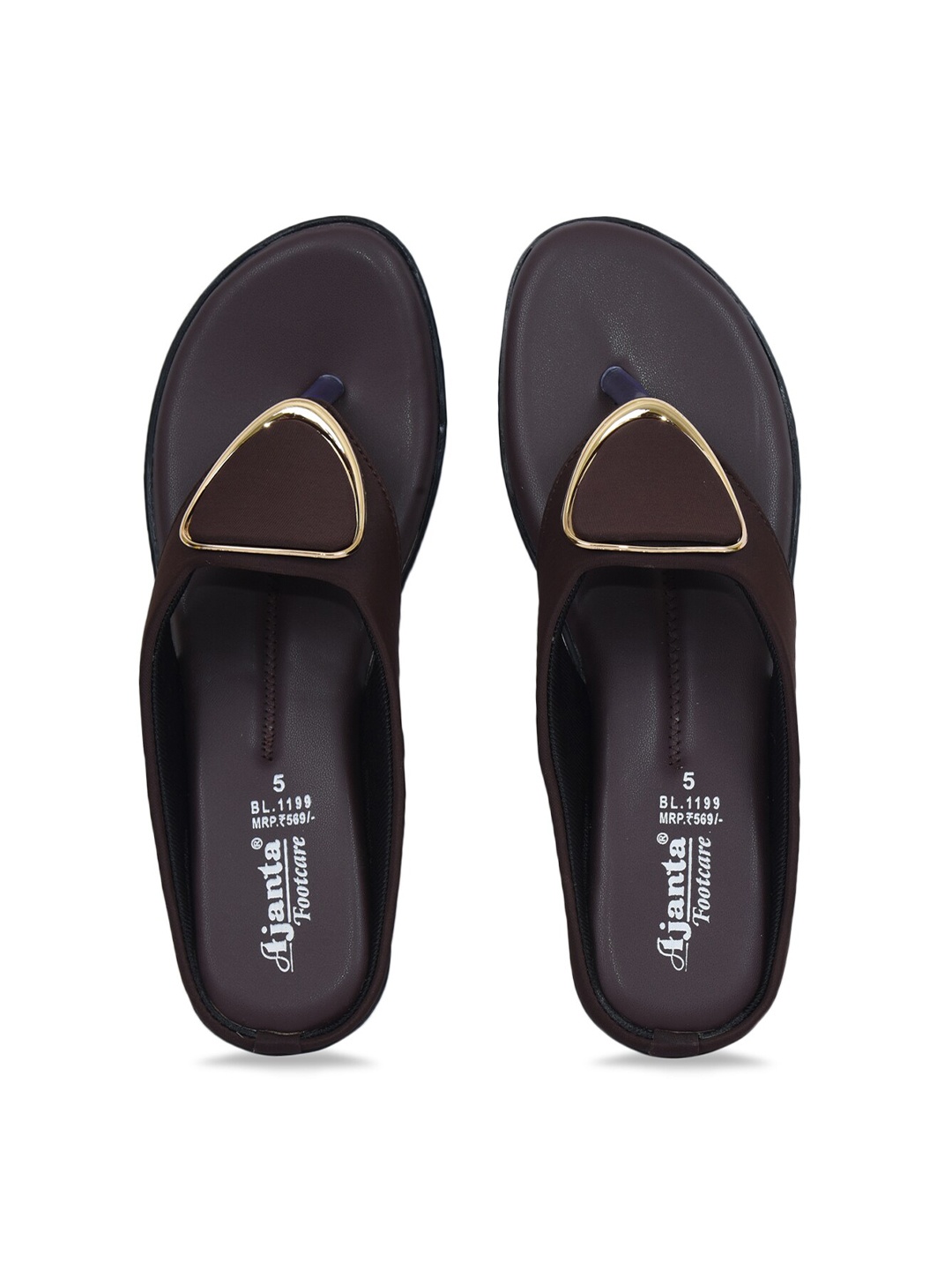 

Ajanta Women Brown T-Strap Flats