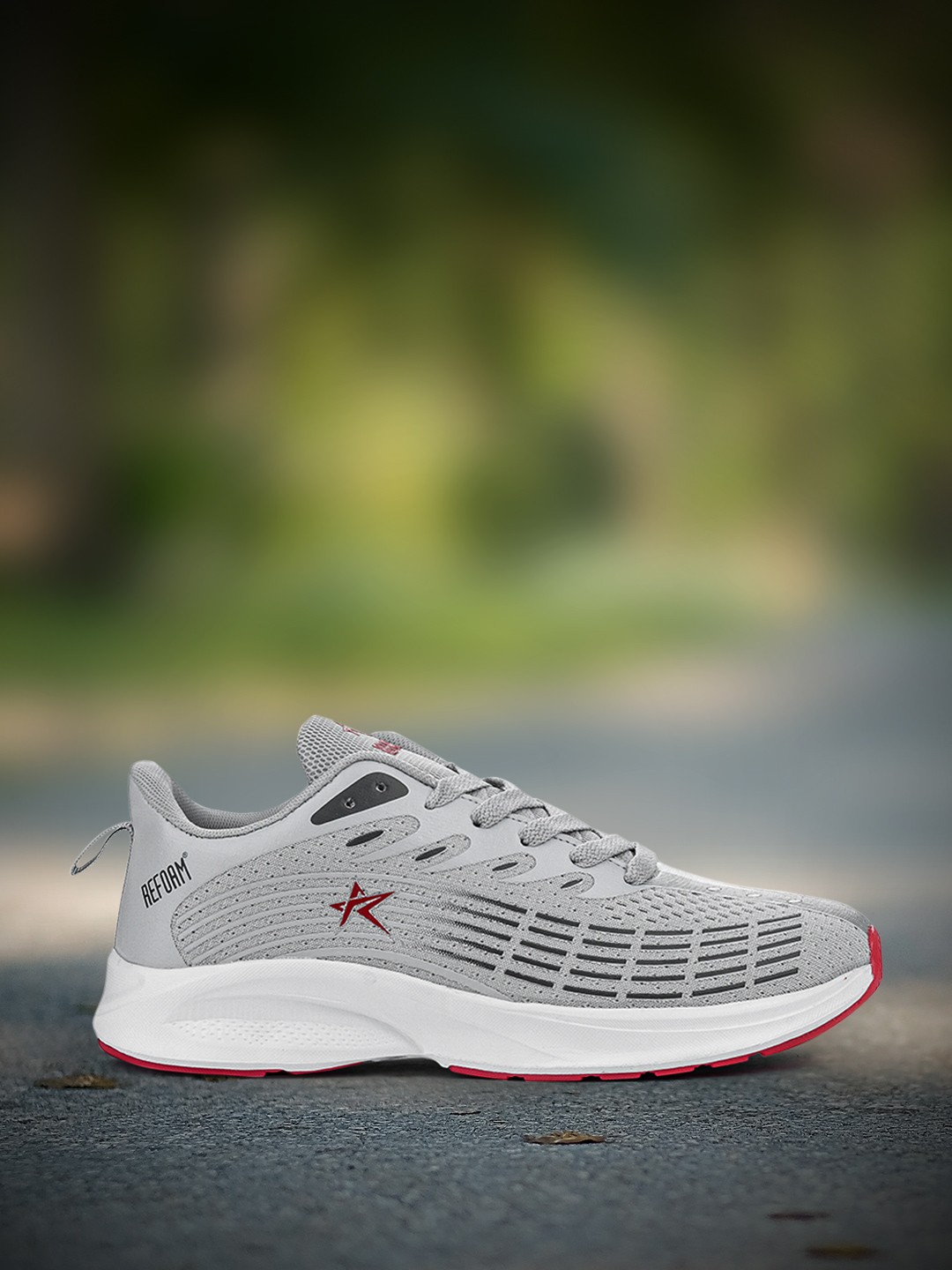

REFOAM Men Grey Mesh Running Shoes