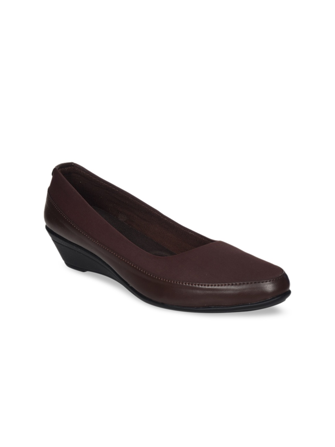 

Ajanta Women Brown Solid Formal Wedge Pumps