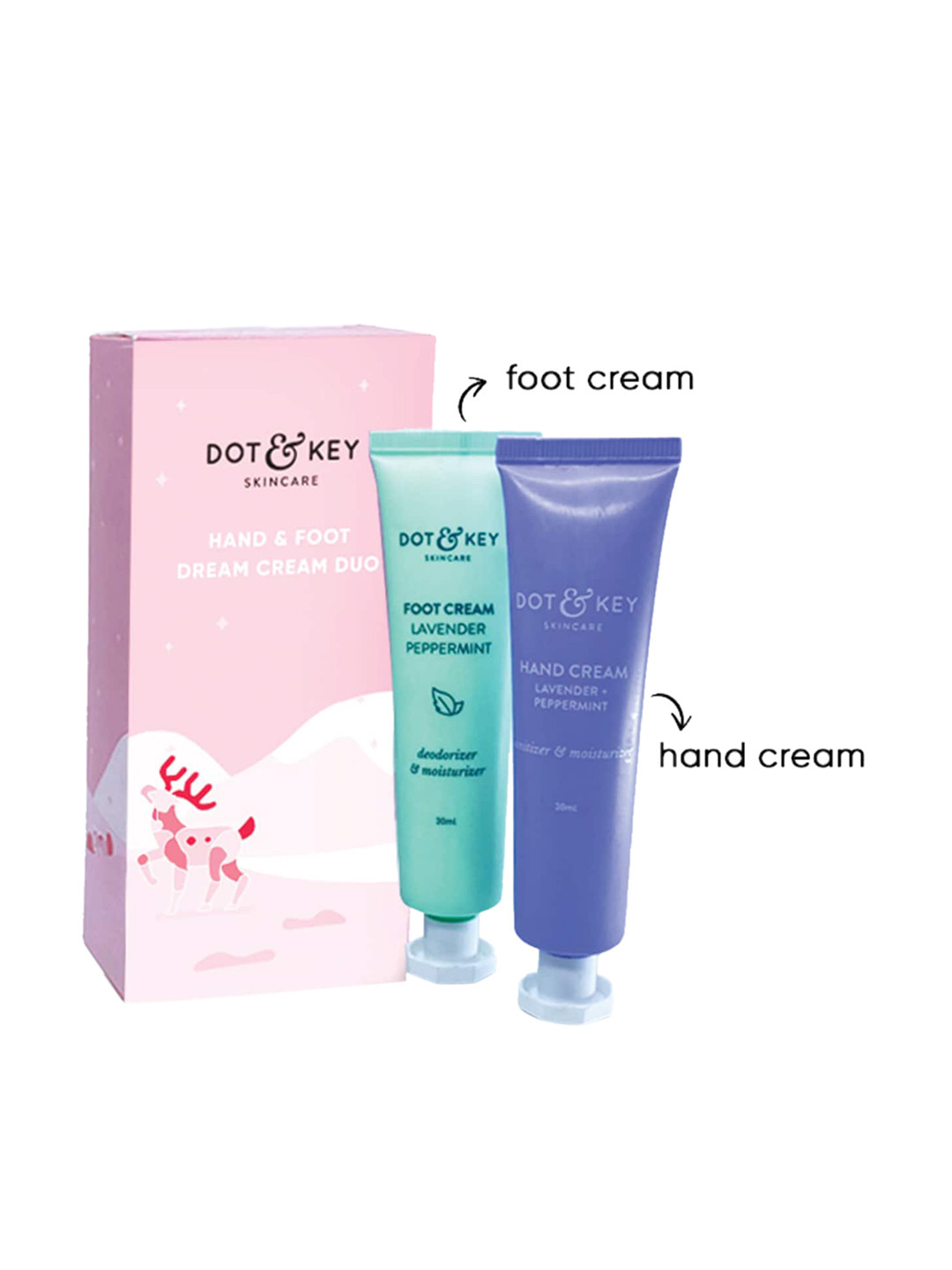 

DOT & KEY Pack Of 2 Hand and Foot Cream, White