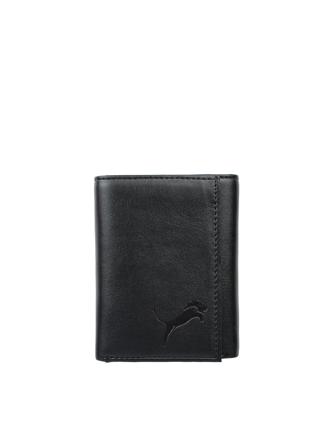 

WILD EDGE Men Black Solid Two Fold Leather Wallet