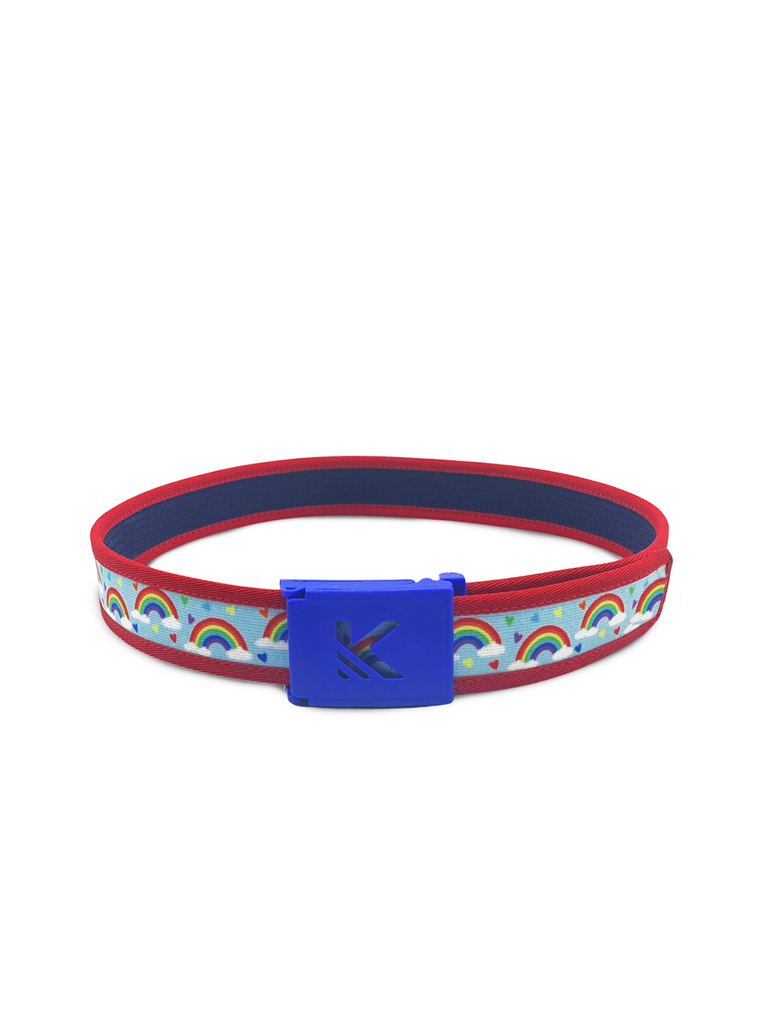 

KazarMax Girls Blue Rainbow Printed Reversible Belt