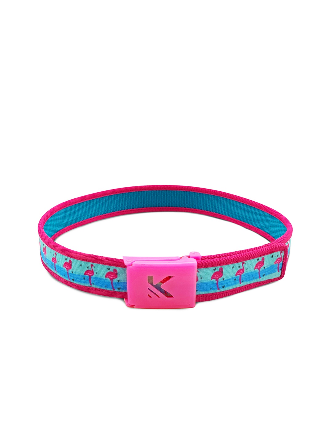 

KazarMax Girls Sea Green Flamingo Printed Reversible Belt
