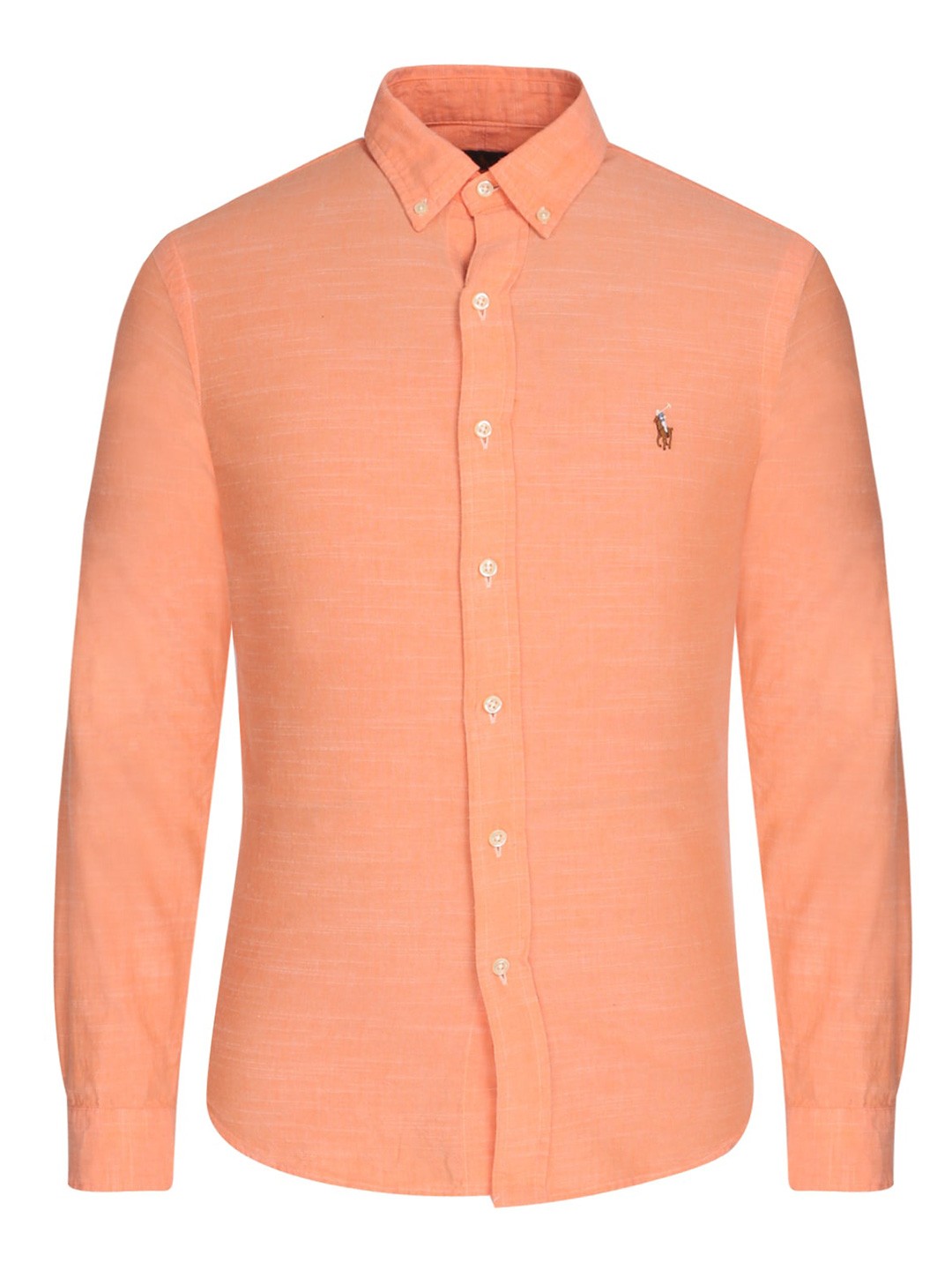 

Polo Ralph Lauren Men Peach Striped Casual Shirt