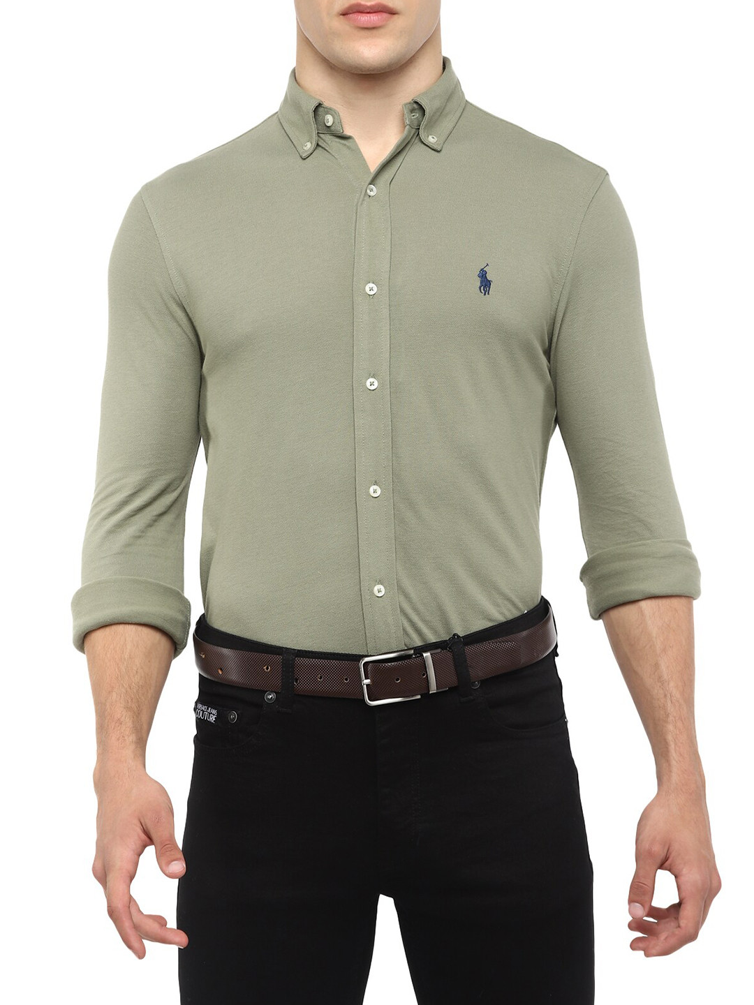 

Polo Ralph Lauren Men Olive Green Casual Shirt