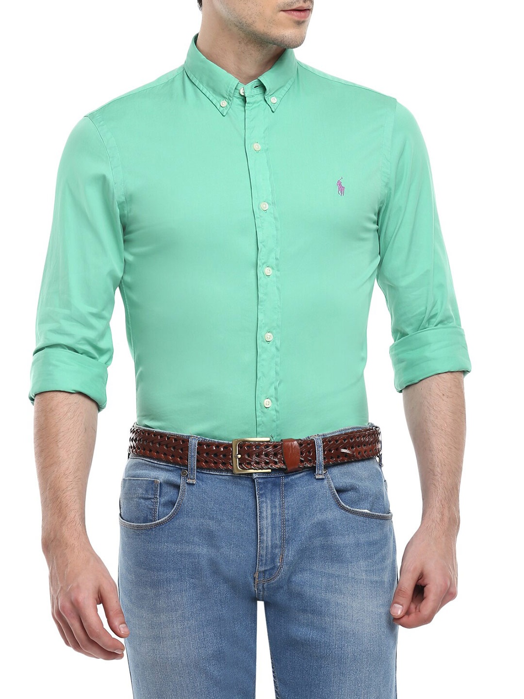 

Polo Ralph Lauren Men Green Casual Shirt