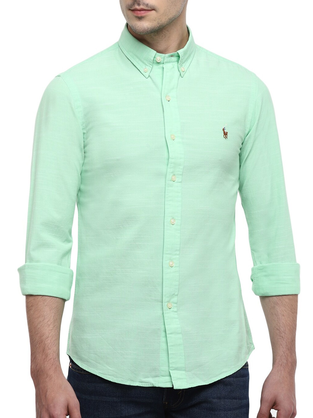 

Polo Ralph Lauren Men Green Casual Shirt