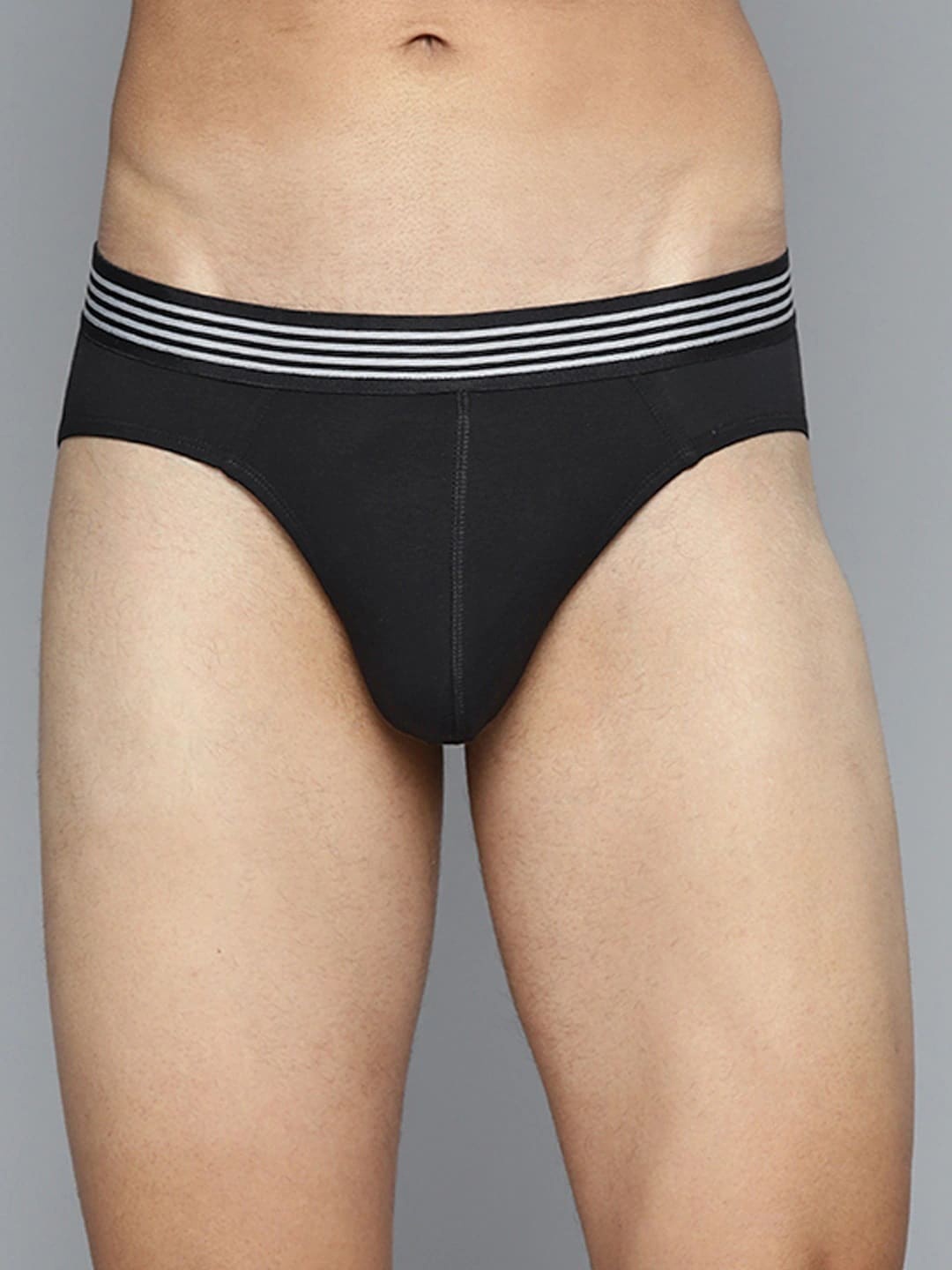

Mast & Harbour Men Black Solid Basic Basic Briefs