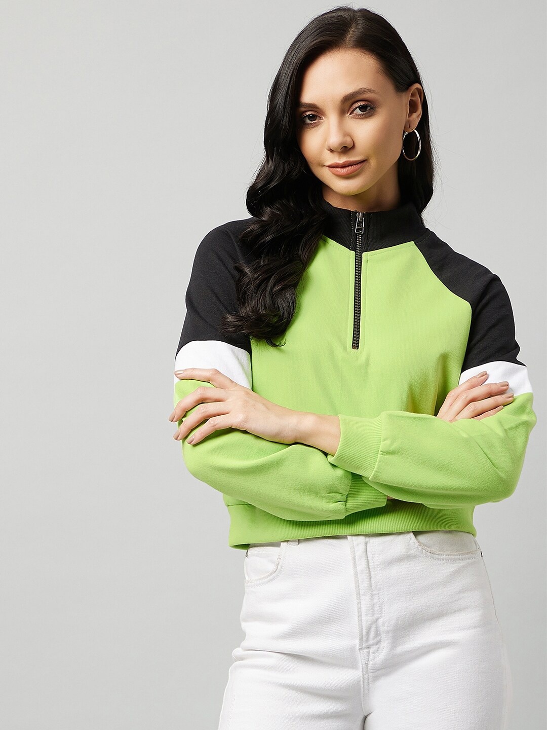 

RARE Women Lime Green Sweatshirt