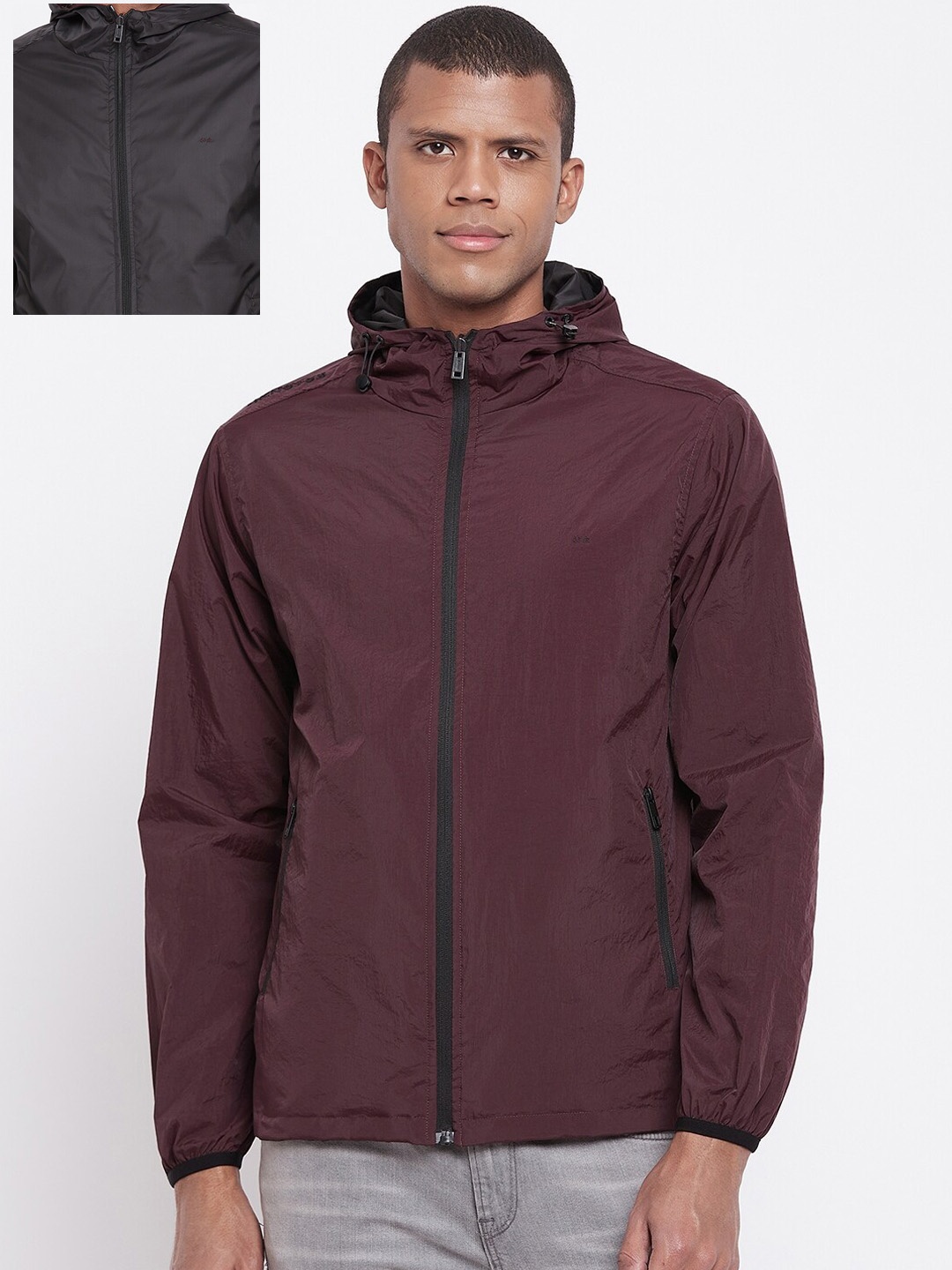 

Okane Men Maroon Reversible Padded Jacket