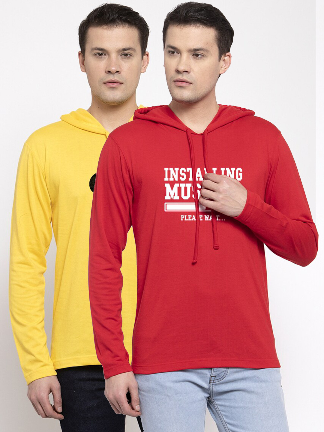 

Friskers Men Yellow Typography 2 Printed Pockets T-shirt