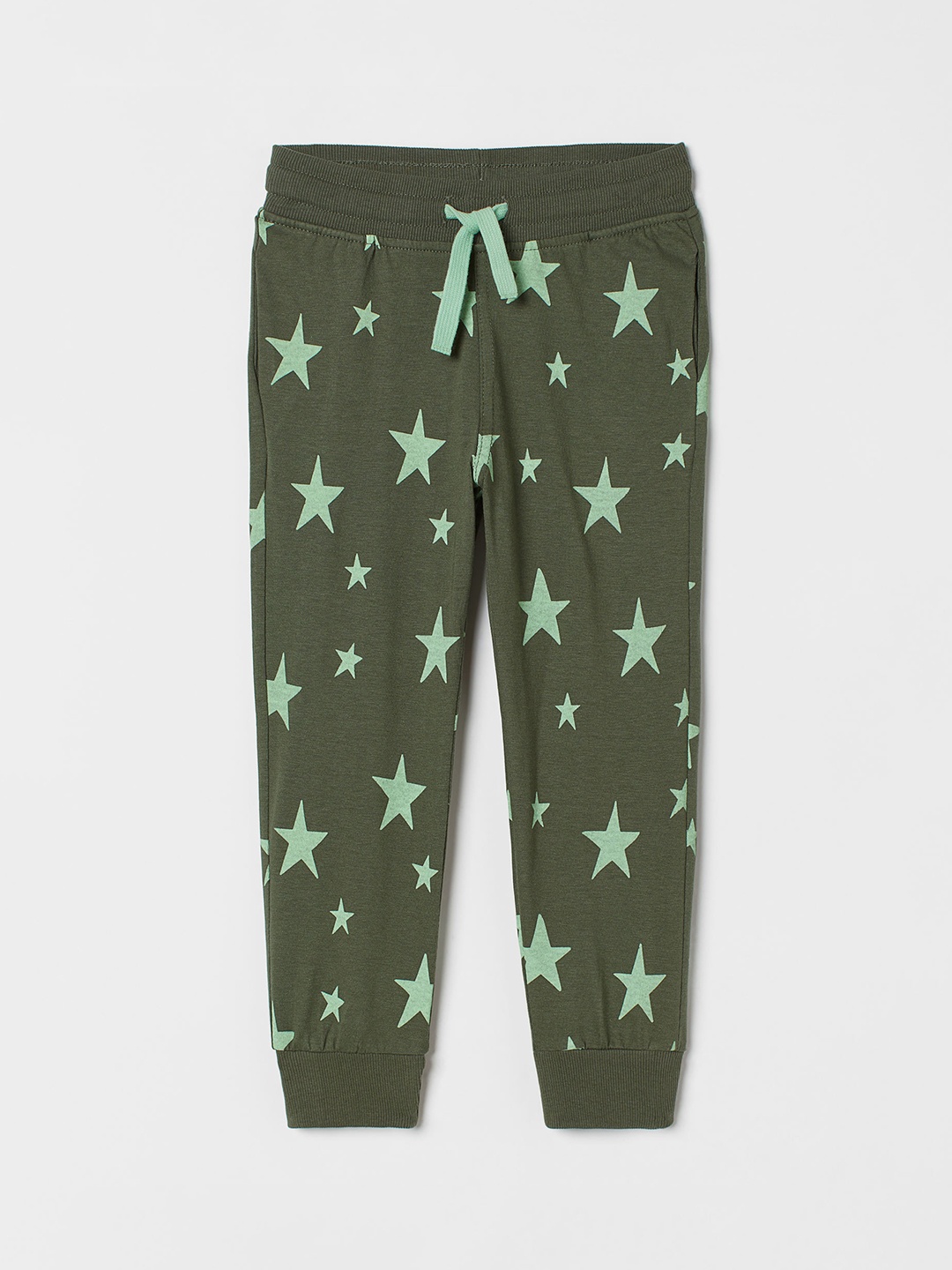 

H&M Boys Green Printed Jersey joggers