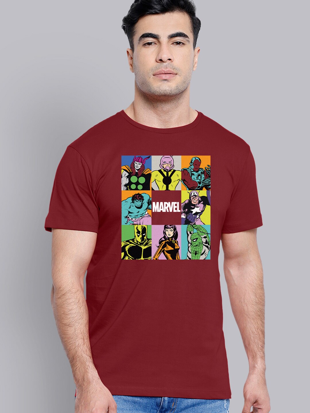 

Free Authority Men Maroon Printed T-shirt