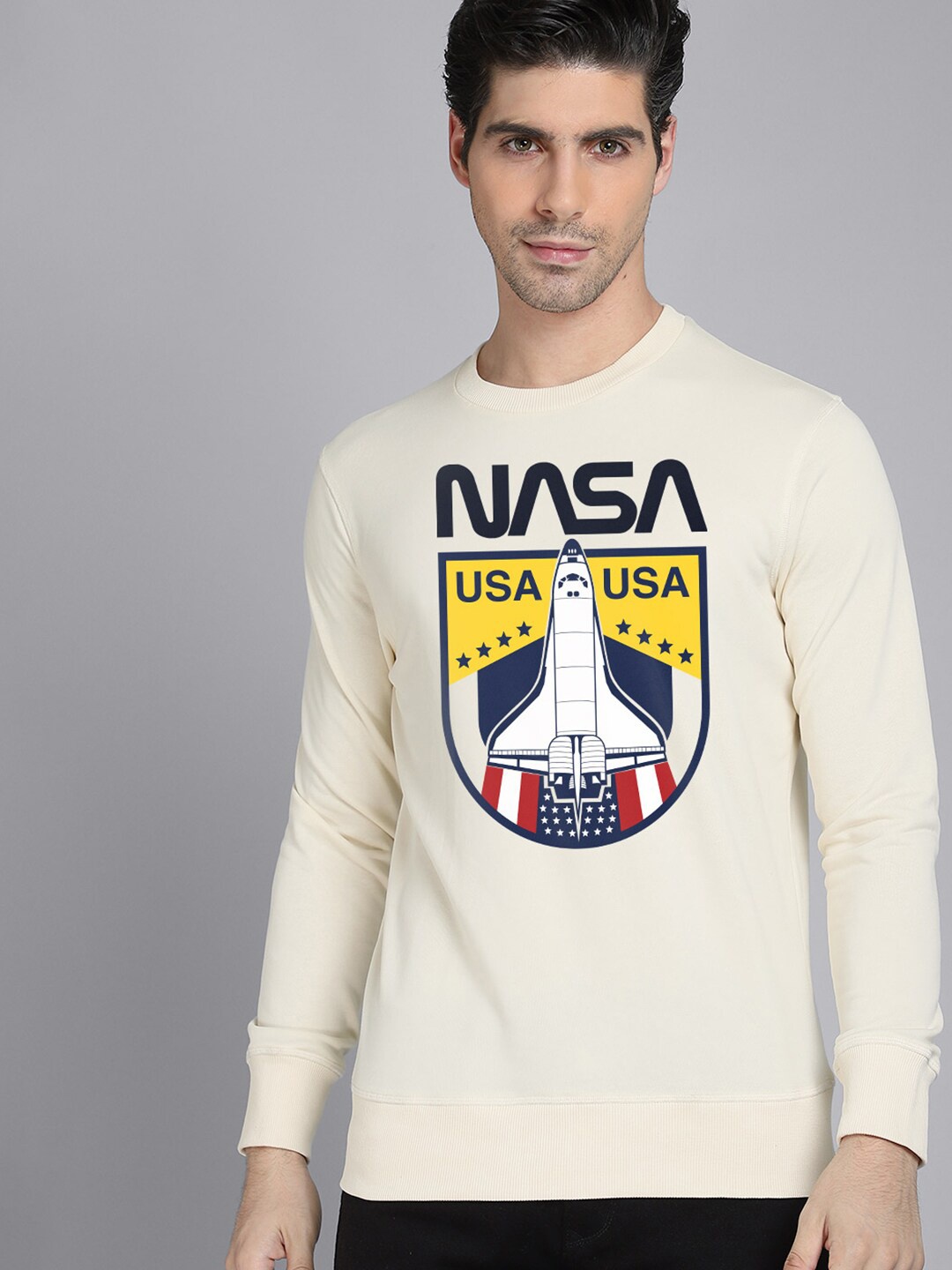 

Free Authority Men Off White Nasa Printed Sweatshirt