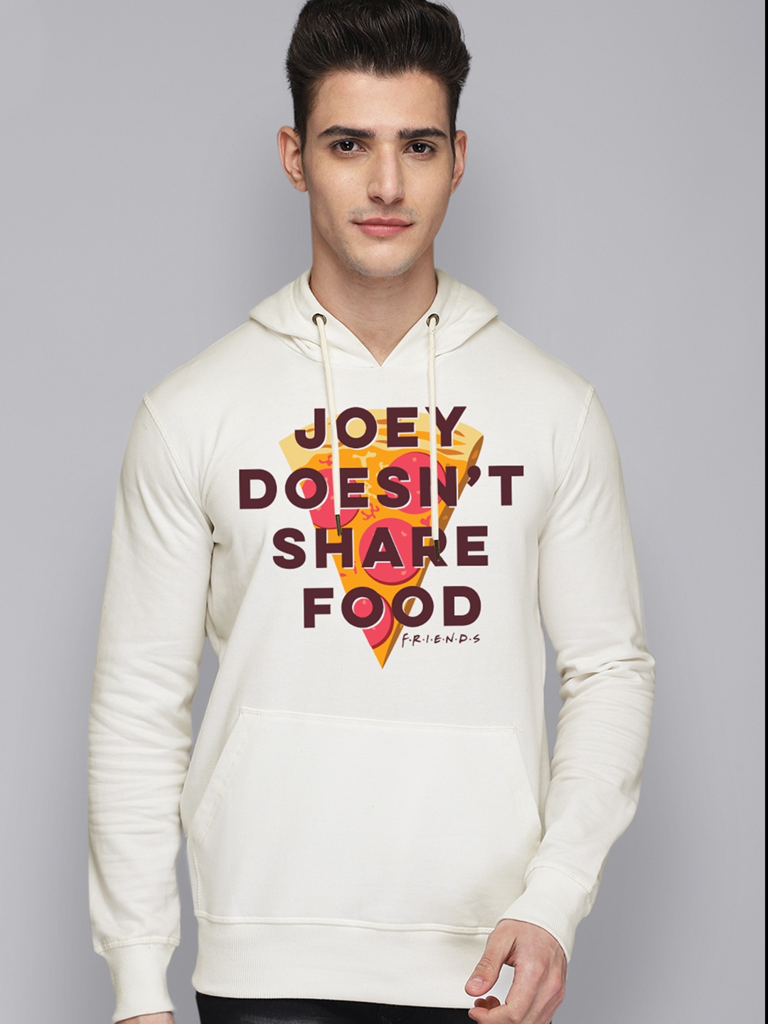 

Free Authority Men Off White Friends Printed Hooded Sweatshirt