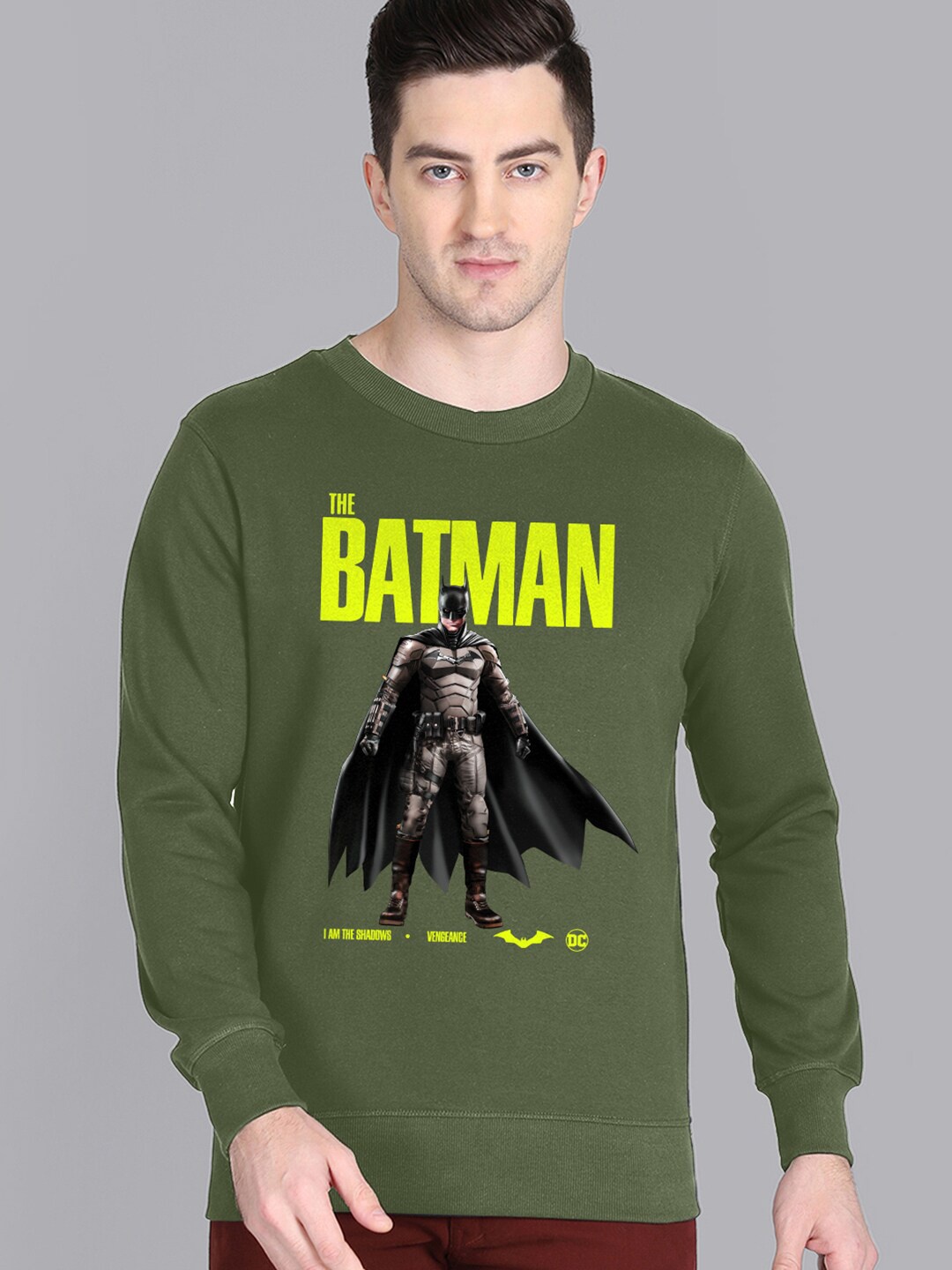 

Free Authority Men Green Batman Printed Cotton Blend Sweatshirt