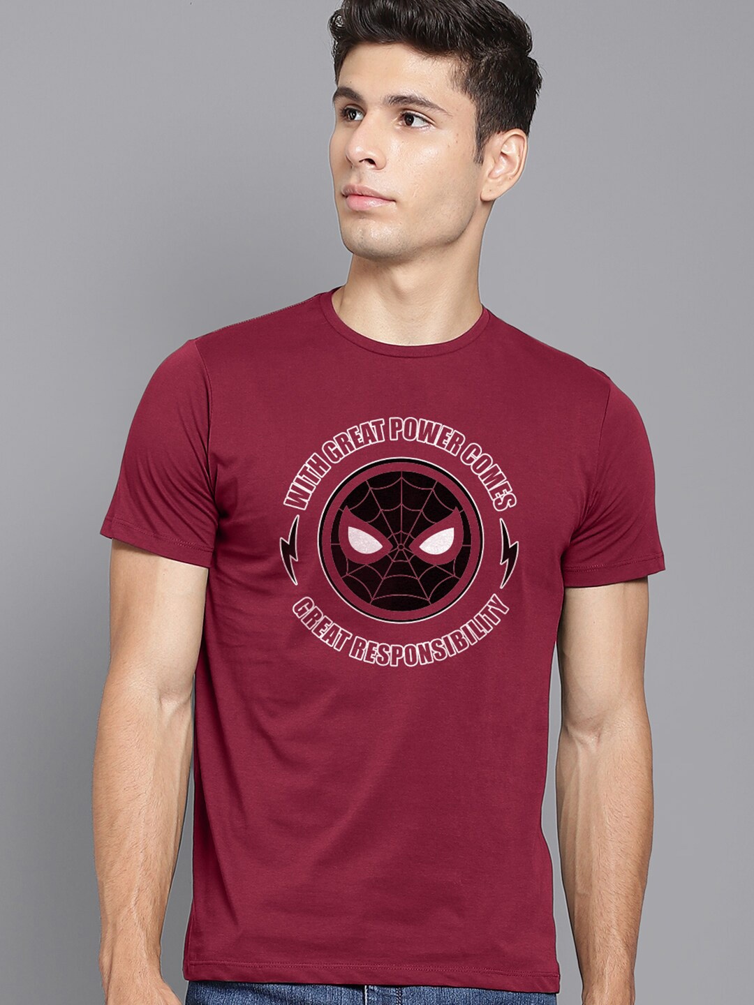 

Free Authority Men Red Spider-Man Cotton T-shirt